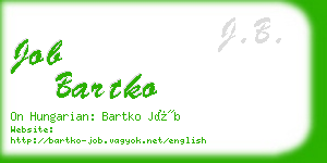 job bartko business card